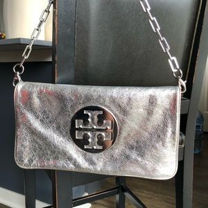 Tory Burch Silver Shoulder Bag